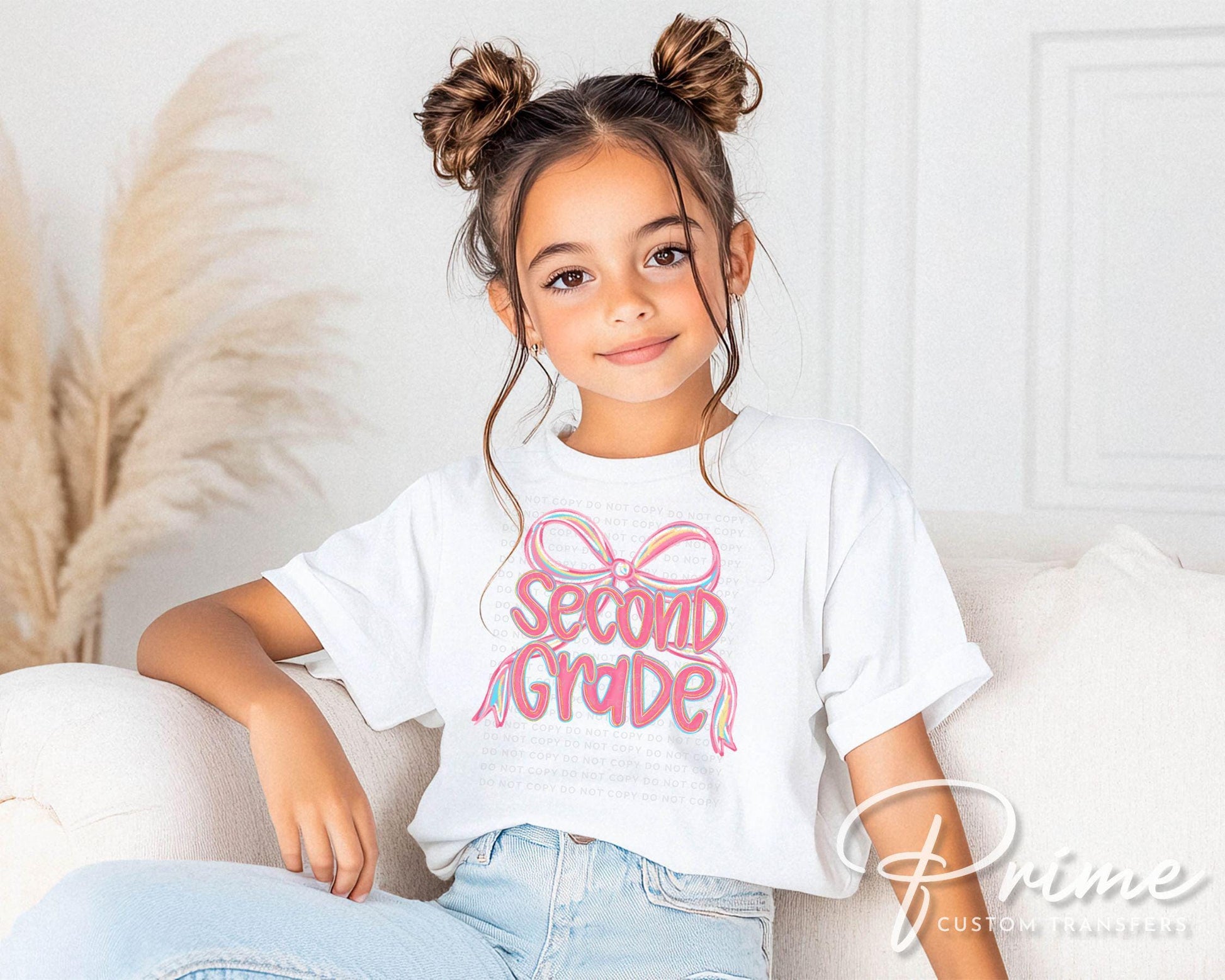 Back to School DTF Transfer, Ready to Press, T-shirt Transfer, Heat Transfer, Direct to Film, Coquette First Day Of School, Second Grade