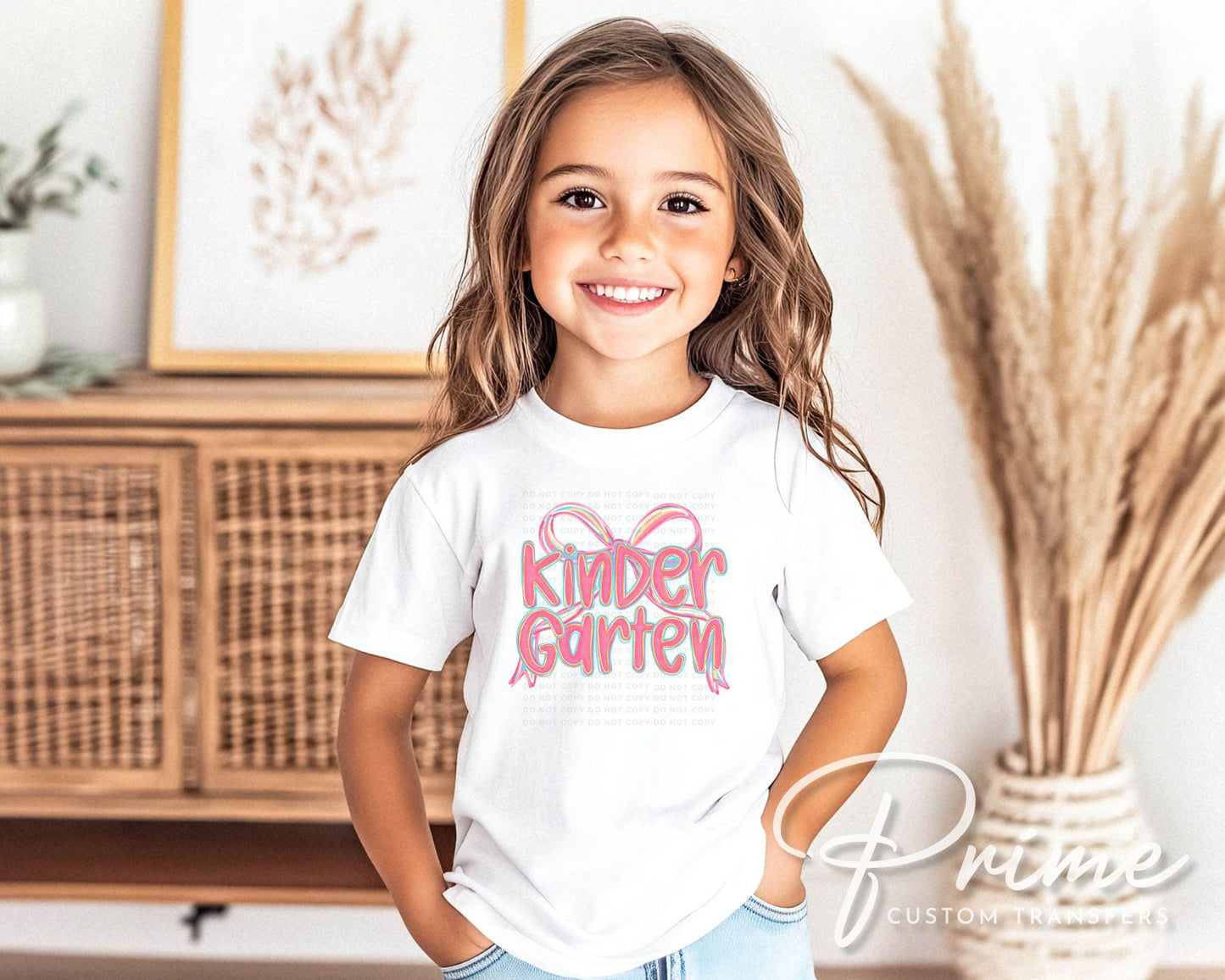 Back to School DTF Transfer, Ready to Press, T-shirt Transfer, Heat Transfer, Direct to Film, Kindergarten, Coquette First Day Of School