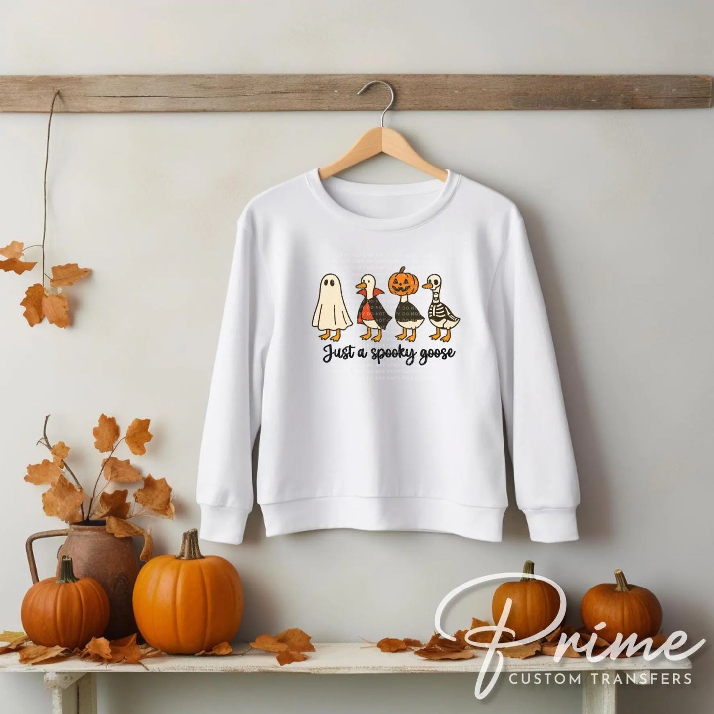 Halloween DTF Transfer, Ready to Press, Sublimation Transfer, Heat Transfer, Direct to Film, Spooky Season, Fall Shirt Transfer, Silly Goose