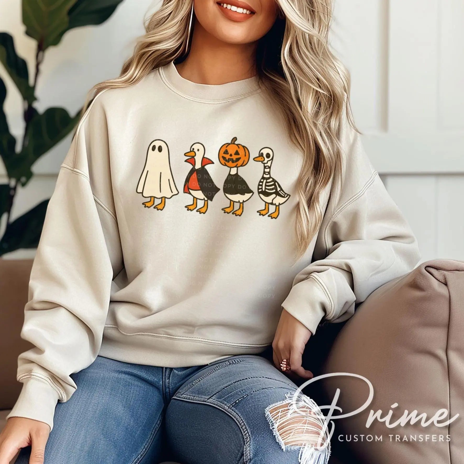 Halloween DTF Transfer, Ready to Press, Sublimation Transfer, Heat Transfer, Direct to Film, Spooky Season, Fall Shirt Transfer, Silly Goose