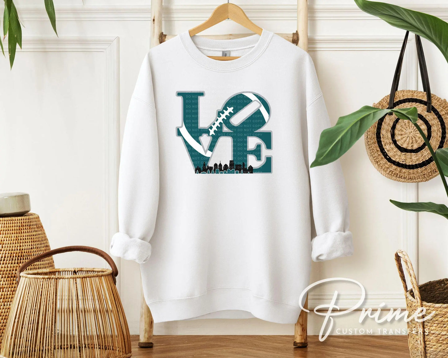 Football DTF Transfer, Ready to Press, T-shirt Transfer, Heat Transfer, Direct to Film, Sports Fan, Philly, Game Day, Philadelphia Football