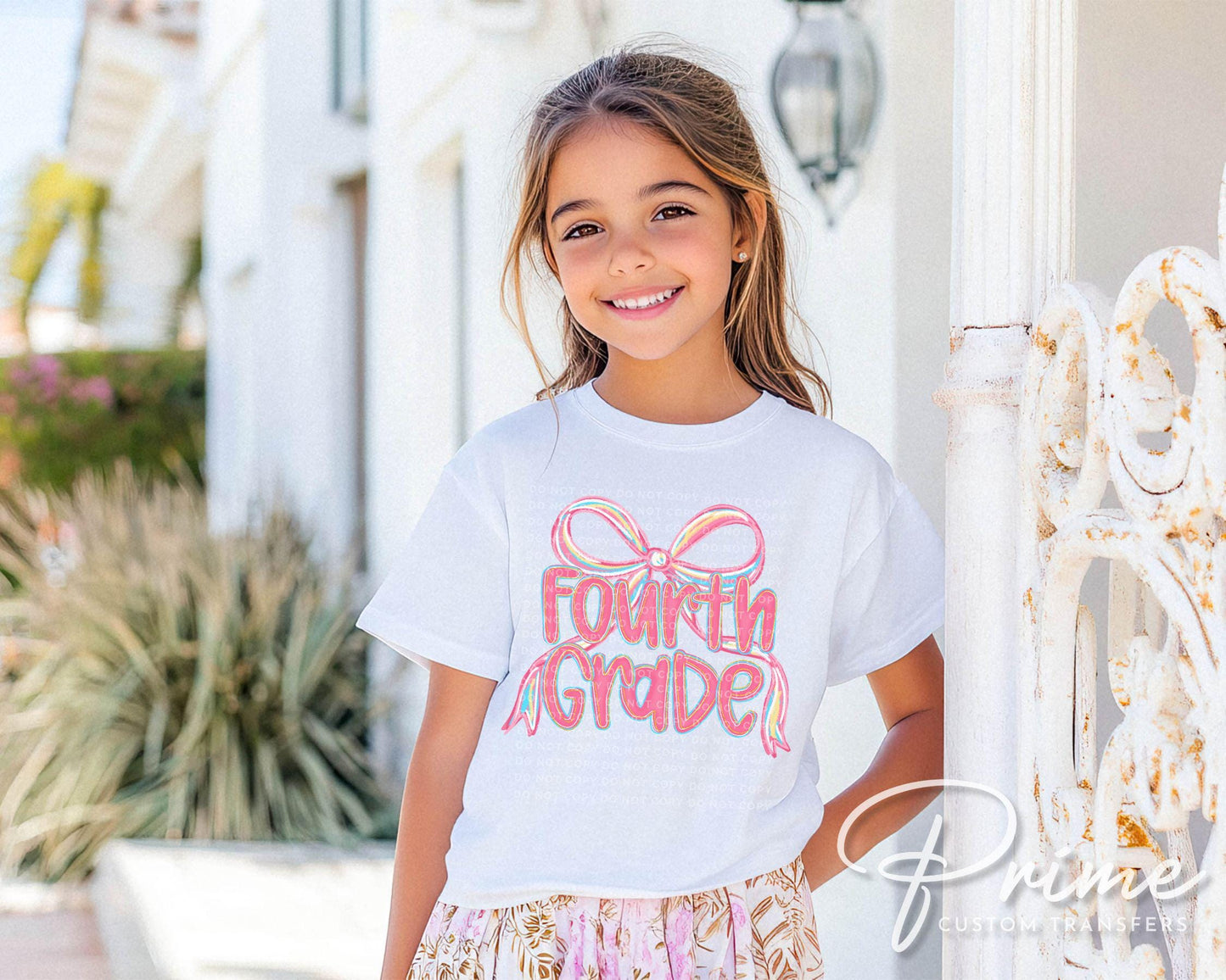 Back to School DTF Transfer, Ready to Press, T-shirt Transfer, Heat Transfer, Direct to Film, Coquette First Day Of School, Fourth Grade