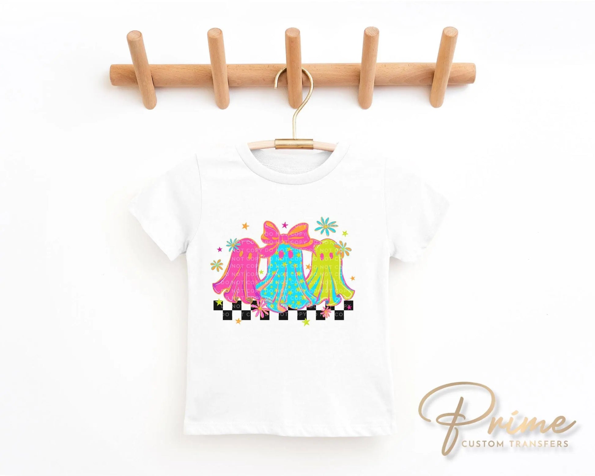 Halloween DTF Transfer, Ready to Press, T-shirt Transfers, Heat Transfer, Direct to Film, Trendy, Trick or Treat, Coquette Neon Girly Ghost