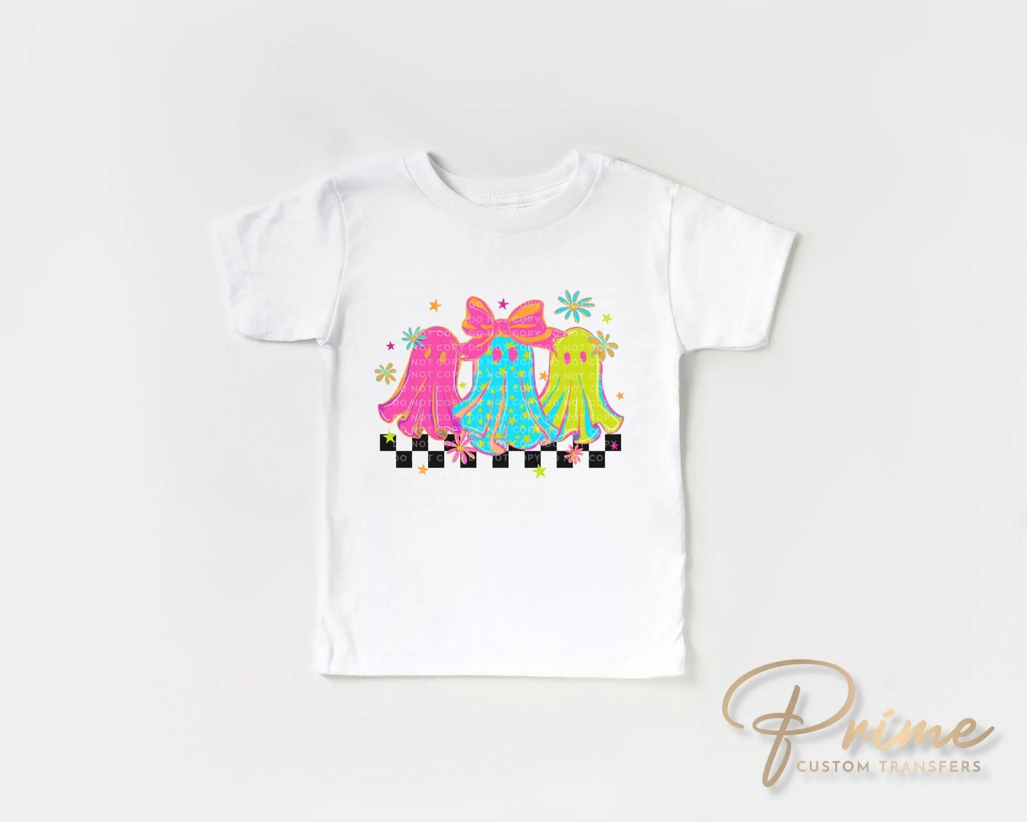 Halloween DTF Transfer, Ready to Press, T-shirt Transfers, Heat Transfer, Direct to Film, Trendy, Trick or Treat, Coquette Neon Girly Ghost