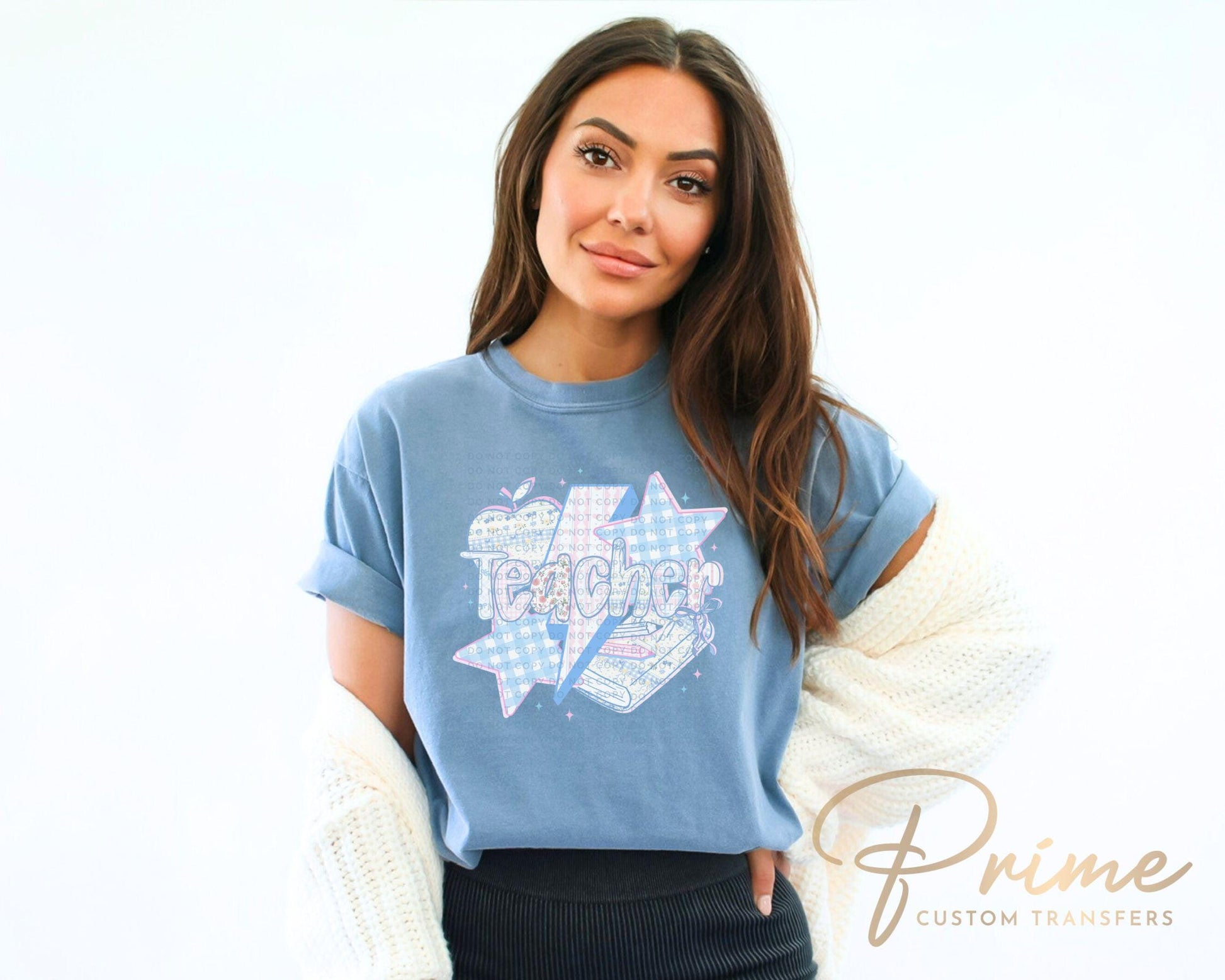 First Day of School DTF transfer, Heat Transfer, Ready to Press, Direct to Film, Back To School, Preppy, Gift for Teacher, Pastel Coquette