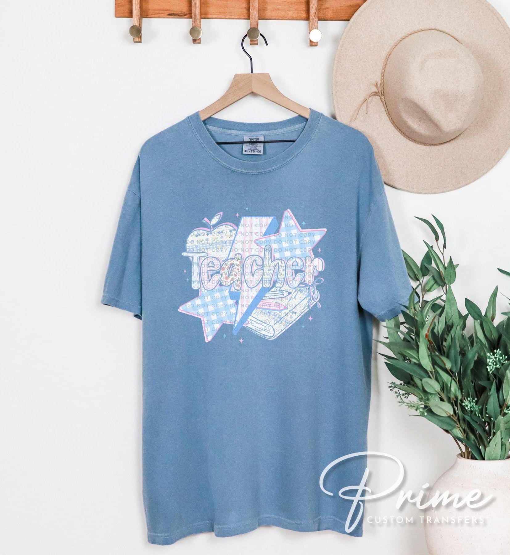 First Day of School DTF transfer, Heat Transfer, Ready to Press, Direct to Film, Back To School, Preppy, Gift for Teacher, Pastel Coquette