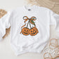 Halloween DTF Transfer, Ready to Press, T-shirt Transfers, Heat Transfer, Direct to Film, Trendy, Fall, Bow, Coquette Pumpkin Cherries