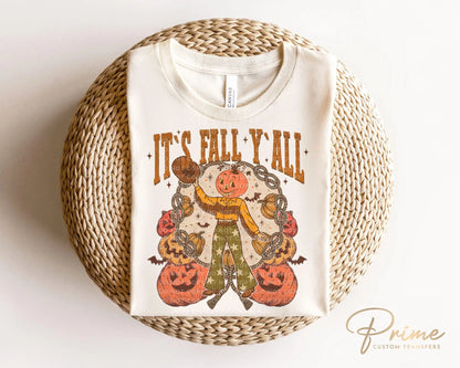 Fall DTF Transfer, Ready to Press, T-shirt Transfer, Heat Transfer, Direct to Film, Howdy Pumpkin, Western, Trendy It's Fall Y'all Pumpkins