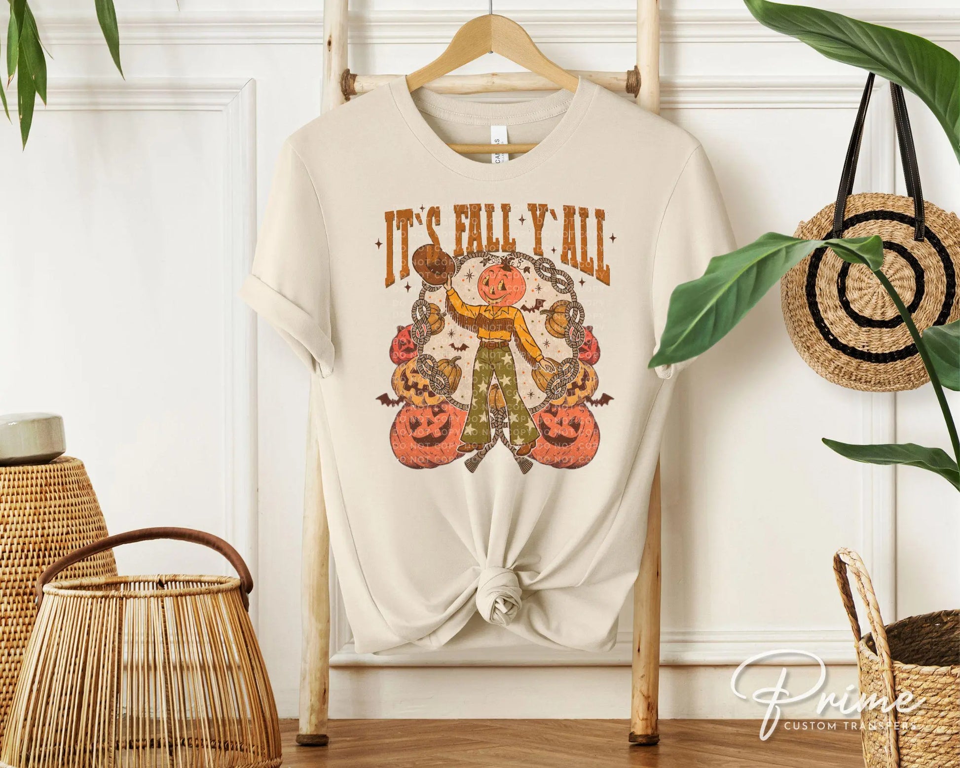 Fall DTF Transfer, Ready to Press, T-shirt Transfer, Heat Transfer, Direct to Film, Howdy Pumpkin, Western, Trendy It's Fall Y'all Pumpkins