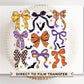 Fall DTF Transfers, Ready to Press, T-shirt Transfers, Heat Transfer, Direct to Film, Trendy, Spooky Season, Autumn, Coquette Halloween Bows