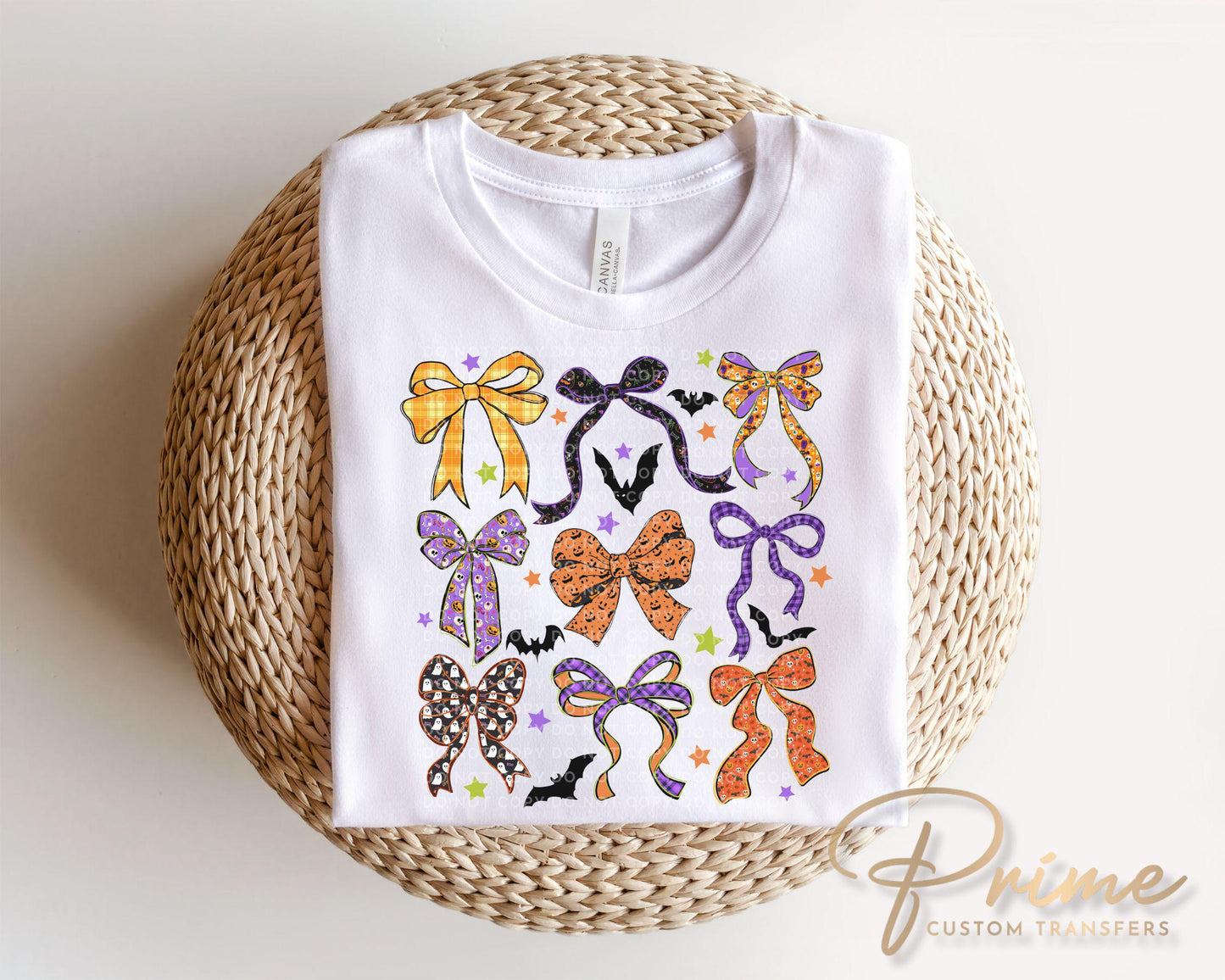 Fall DTF Transfers, Ready to Press, T-shirt Transfers, Heat Transfer, Direct to Film, Trendy, Spooky Season, Autumn, Coquette Halloween Bows