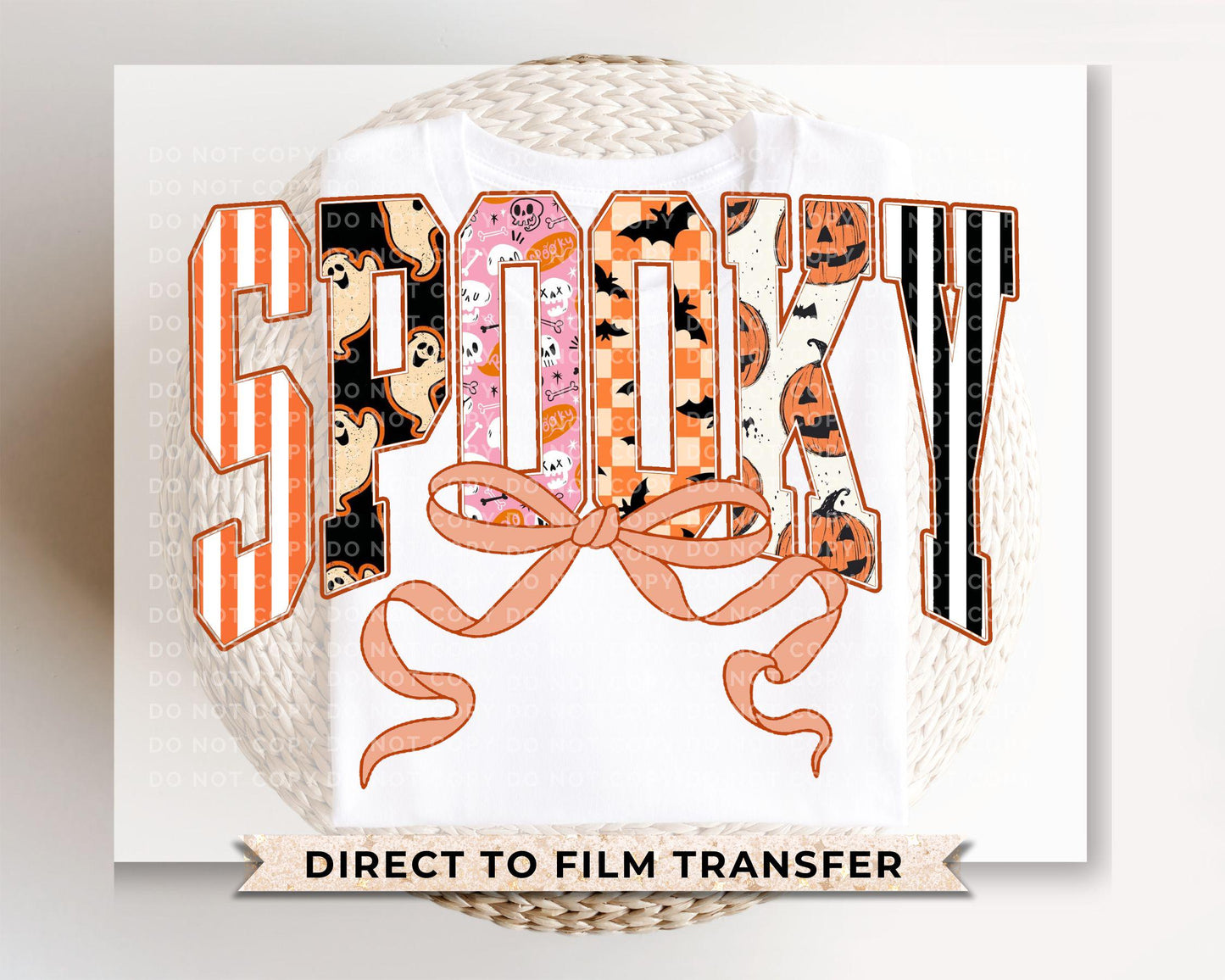 Coquette Spooky DTF Transfer, Ready to Press, T-shirt Transfer, Heat Transfer, Direct to Film, Custom Transfer, Autumn, Trendy Halloween