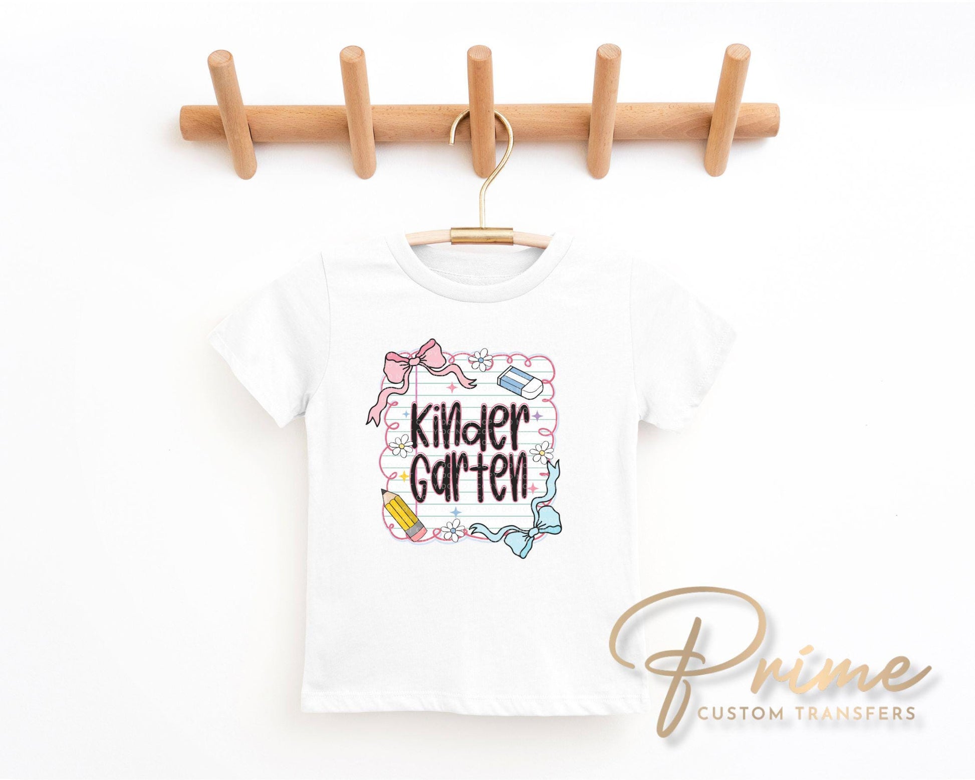 Back to School DTF Transfer, Ready to Press, T-shirt Transfer, Heat Transfer, Direct to Film, First Day Of School, Coquette Kindergarten