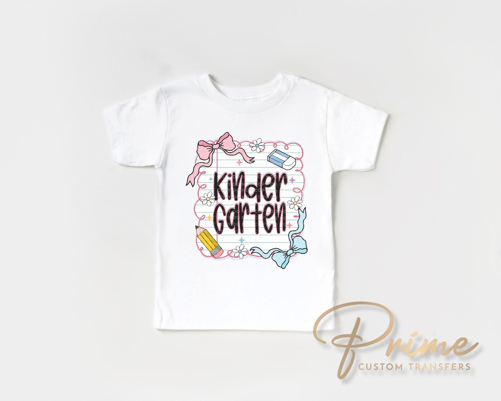 Back to School DTF Transfer, Ready to Press, T-shirt Transfer, Heat Transfer, Direct to Film, First Day Of School, Coquette Kindergarten