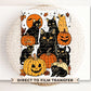 Autumn Black Cat DTF Transfer, Ready to Press, Heat Transfer, Direct to Film, Halloween, Trendy, Leaves, Gothic, Pumpkins, Fall, Kittens
