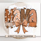 Coquette Fall Mama DTF transfer, Back to School, Heat Transfer, Ready to Press, Direct to Film, Autumn, Bow, Doodle, Pumpkins, Gift for Mom