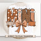 Coquette Fall Mini DTF transfer, Heat Transfer, Ready to Press, Direct to Film, Autumn, Bow, Doodle, Pumpkins, Fall, Matching Mommy and Me