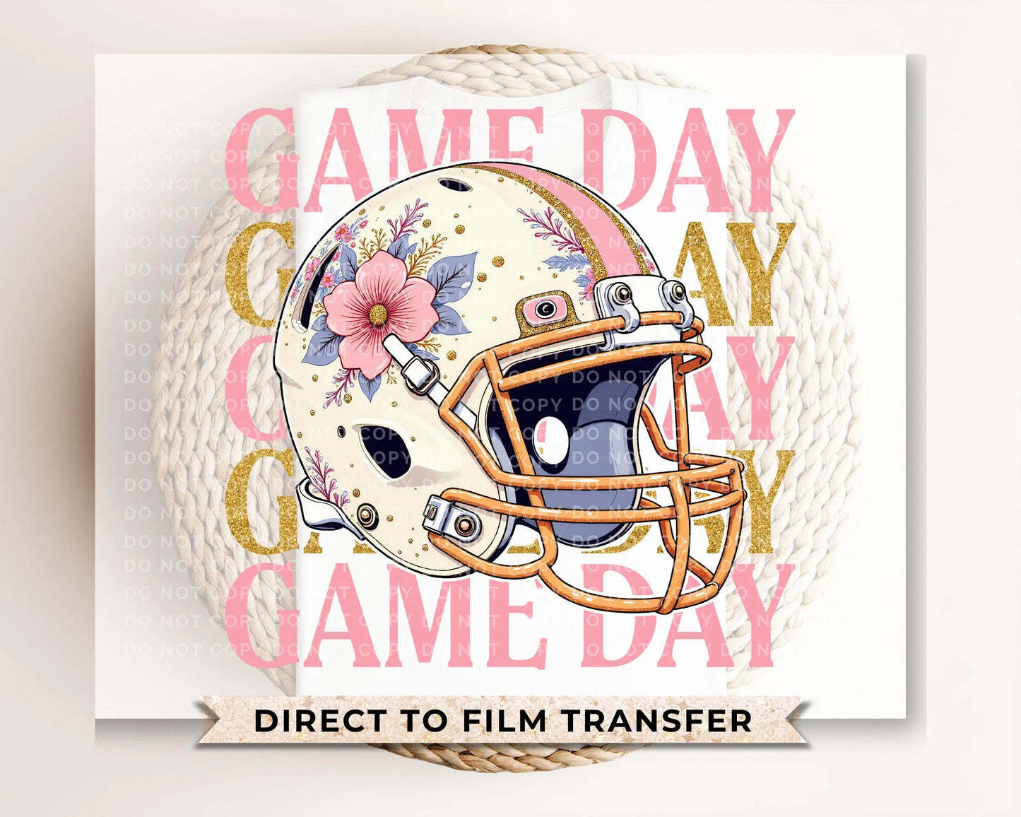 Football Preppy Coquette DTF Transfers, Ready to Press, T-shirt Transfers, Heat Transfer, Direct to Film, Sports Mom Apparel, Game Day, Pink