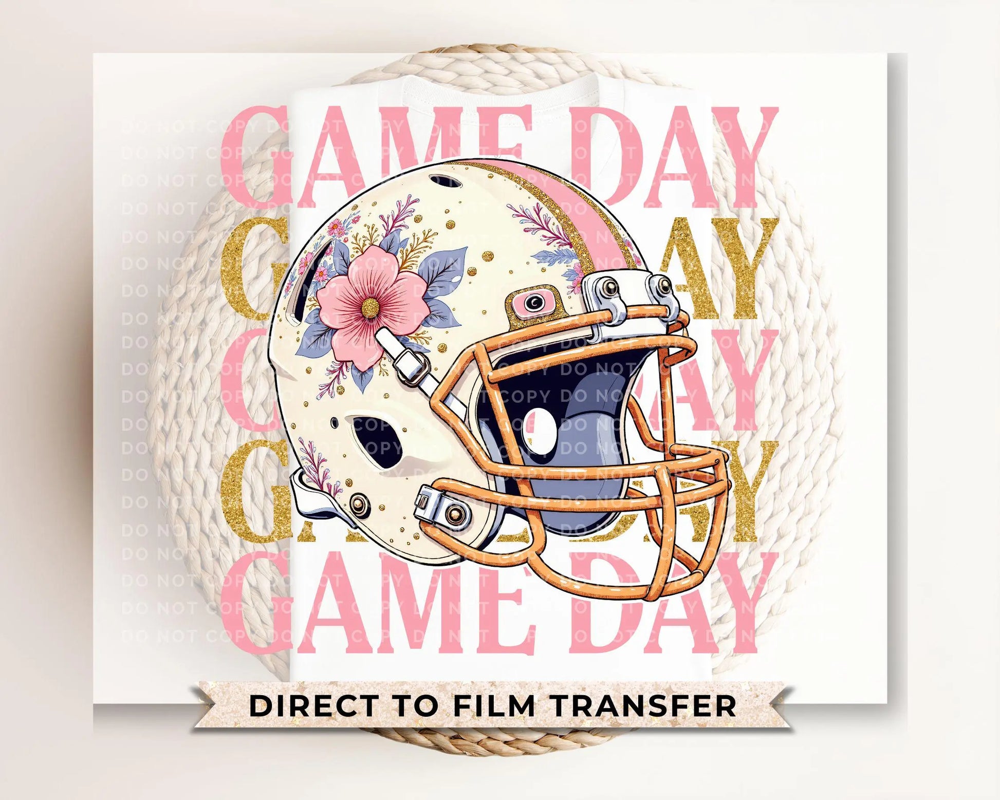 Football Preppy Coquette DTF Transfers, Ready to Press, T-shirt Transfers, Heat Transfer, Direct to Film, Sports Mom Apparel, Game Day, Pink