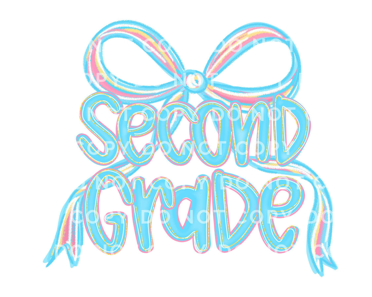 Coquette Second Grade DTF Transfer, Ready to Press, T-shirt Transfer, Heat Transfer, Direct to Film, Back to School, First Day Of School