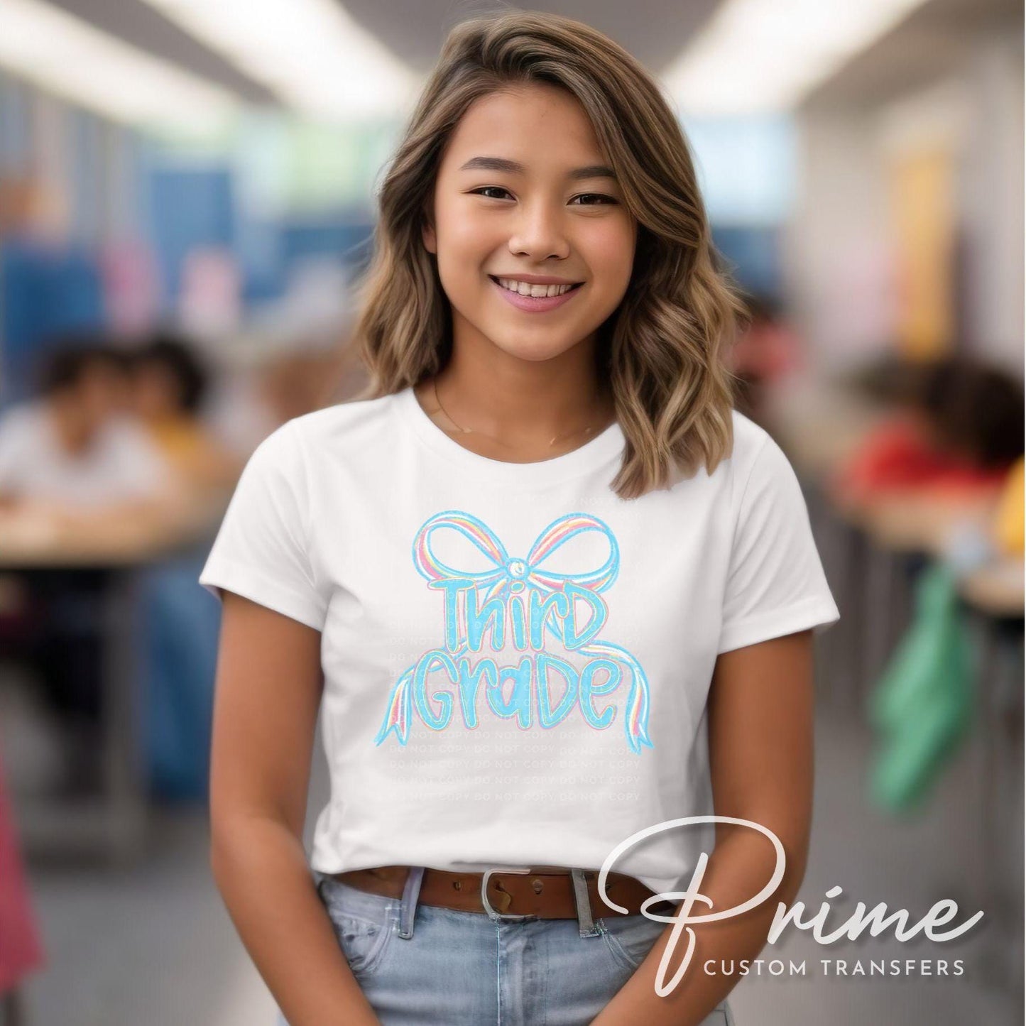 Coquette Third Grade, DTF Transfer, Ready to Press, T-shirt Transfer, Heat Transfer, Direct to Film, Back to School, First Day Of School