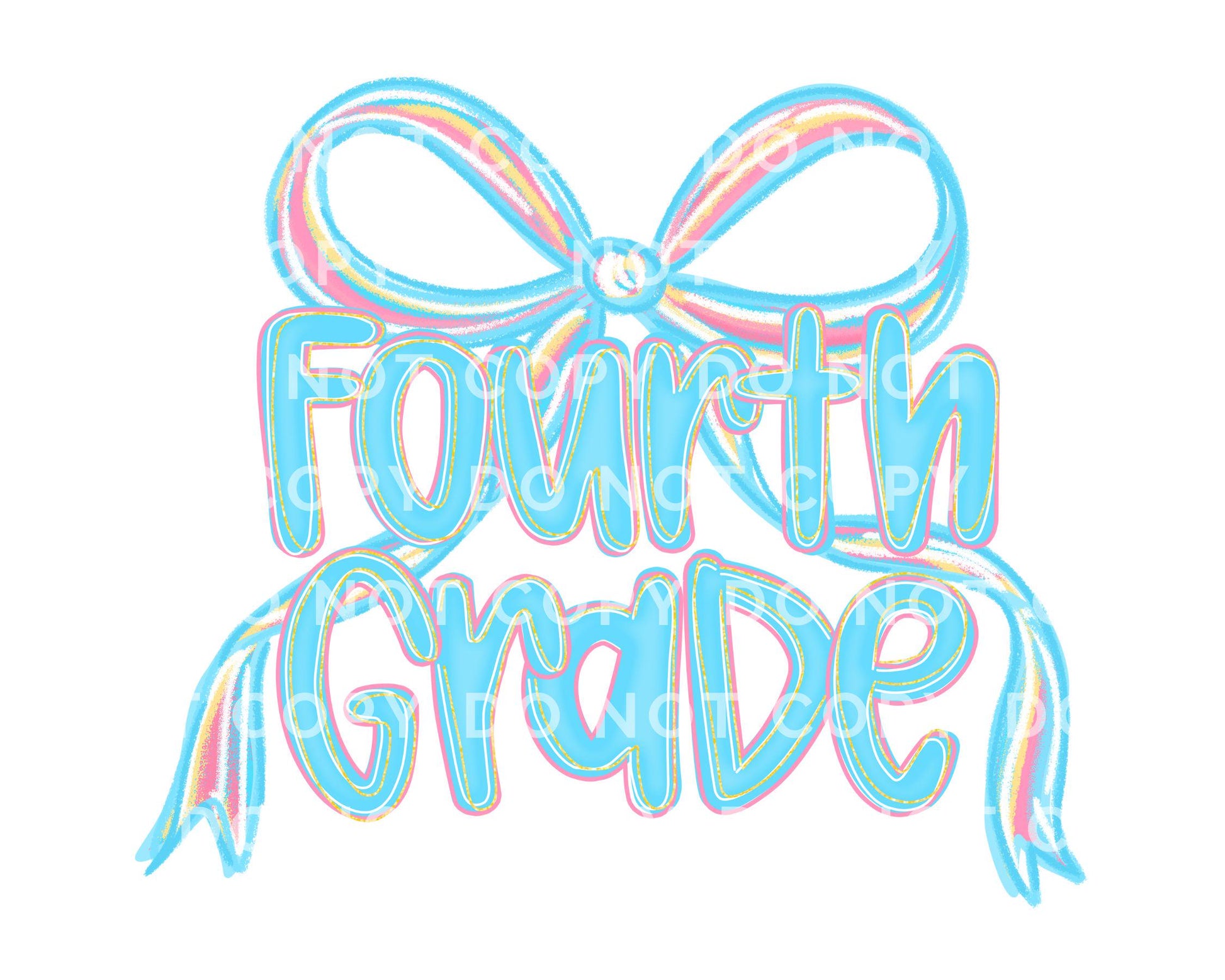 Coquette Fourth Grade DTF Transfer, Ready to Press, T-shirt Transfer, Heat Transfer, Direct to Film, First Day Of School, Back to School