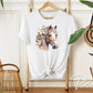 Floral Horse DTF Transfers, Ready to Press, T-shirt Transfers, Heat Transfer, Direct to Film, Western, Flowers, Girly, Cowgirl, Watercolor