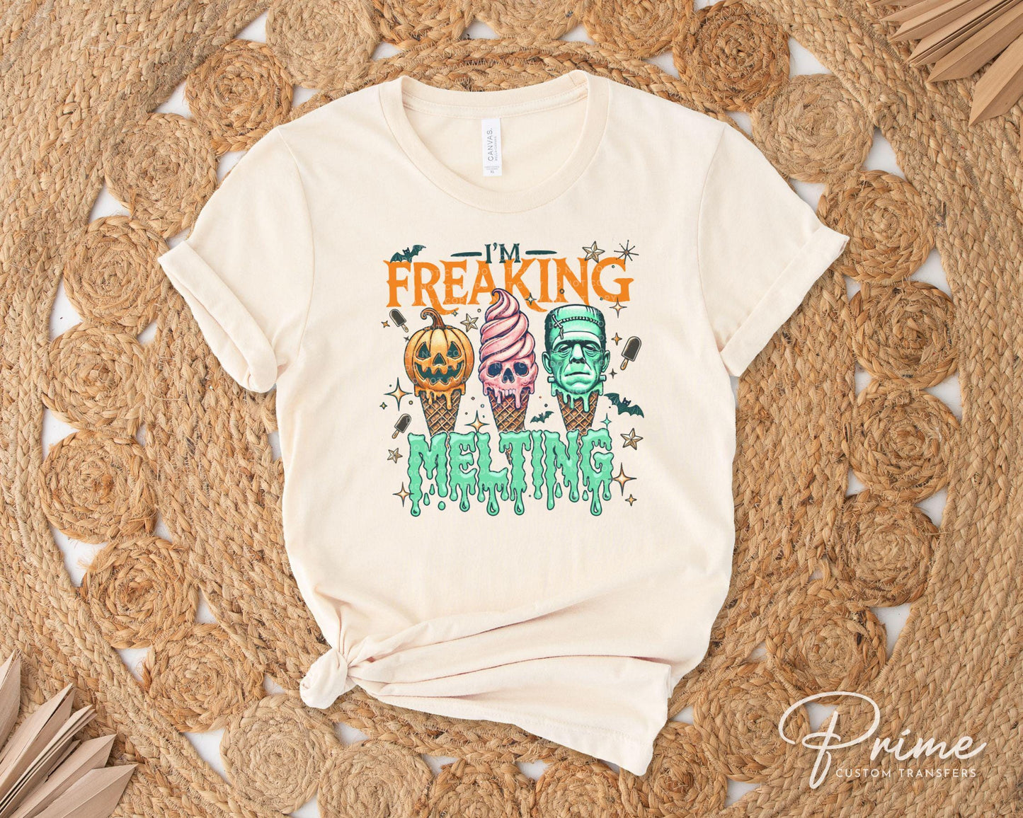 Freaking Melting DTF Transfer, T-shirt Transfer, Heat Transfer, Direct to Film, Funny, Ice cream, Popular, Trendy, Halloween, Summerween,