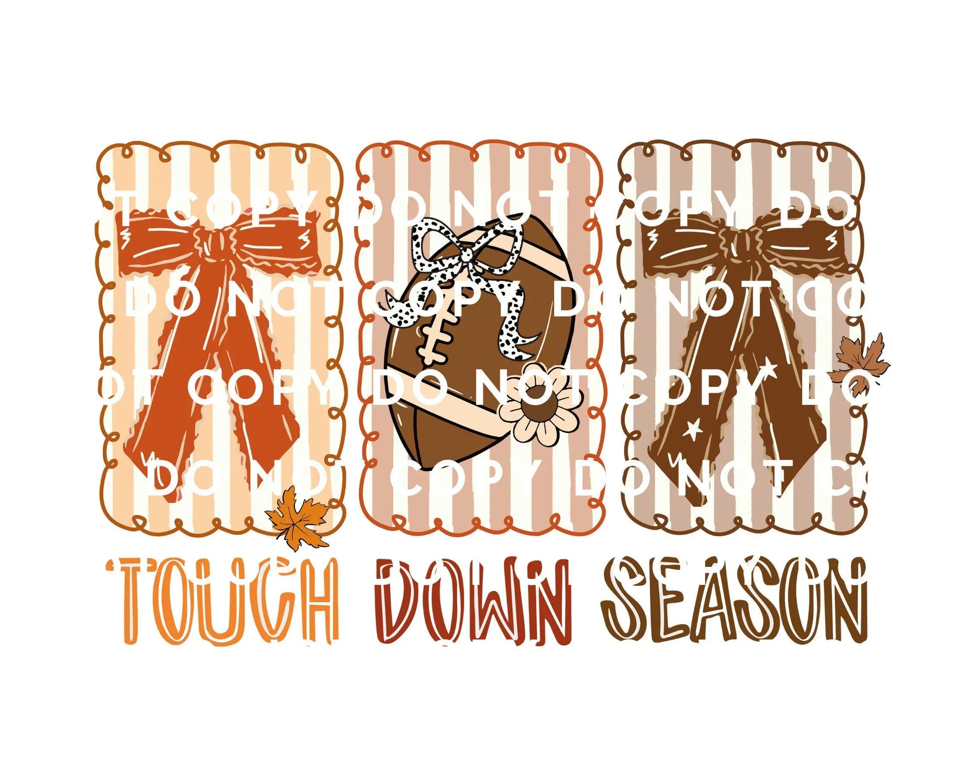 Coquette Football DTF Transfer, Ready to Press, T-shirt Transfer, Heat Transfer, Direct to Film, Game Day, Fall, Bows, Touch Down Season