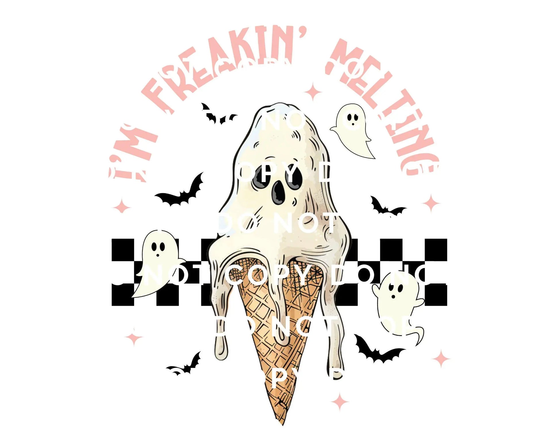 I'm Freaking Melting DTF Transfer, T-shirt Transfer, Heat Transfer, Direct to Film, Funny, Ice cream, Popular, Trendy, Halloween, Summerween