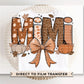 Coquette Fall Doodle Mimi DTF Transfer, Ready to Press, T-shirt Transfers, Direct to Film, Lace, Ribbon, Pumpkins, Autumn, Gift for Mimi