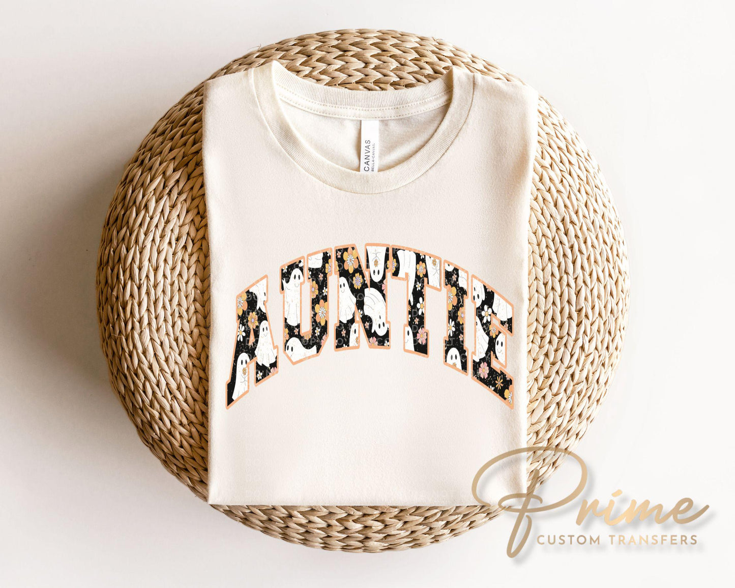 Halloween Auntie DTF Transfer, Ready to Press, T-shirt Transfer, Heat Transfer, Direct to Film, Fall, Spooky Season, Hippie, Gift for Aunt