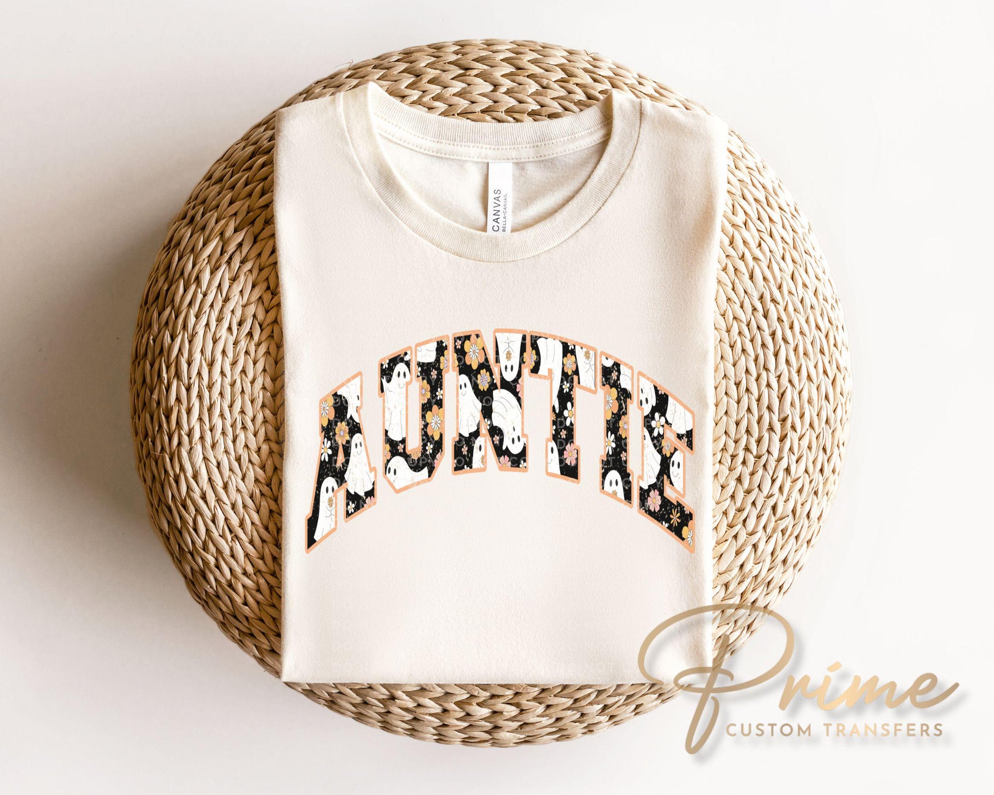 Halloween Auntie DTF Transfer, Ready to Press, T-shirt Transfer, Heat Transfer, Direct to Film, Fall, Spooky Season, Hippie, Gift for Aunt