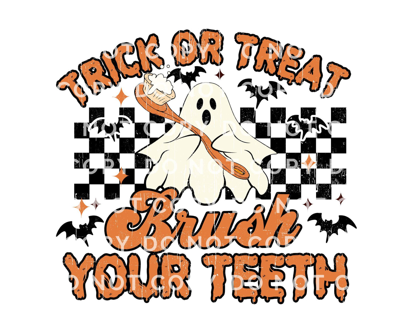 Halloween Dental DTF Transfer, Ready to Press, T-shirt Transfer, Heat Transfer, Direct to Film, Dental Assistant, Dentist, Tooth Brush
