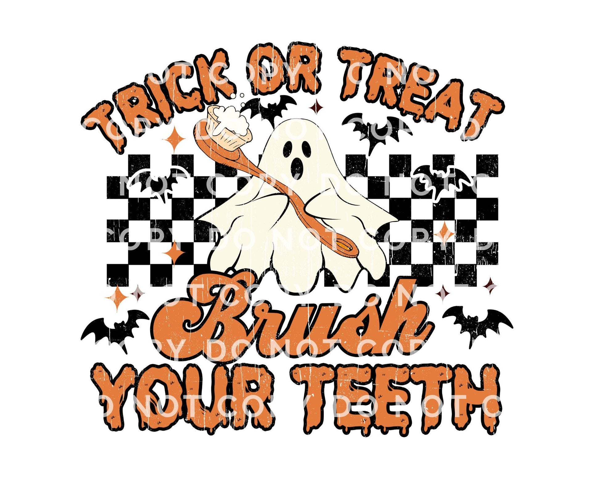 Halloween Dental DTF Transfer, Ready to Press, T-shirt Transfer, Heat Transfer, Direct to Film, Dental Assistant, Dentist, Tooth Brush