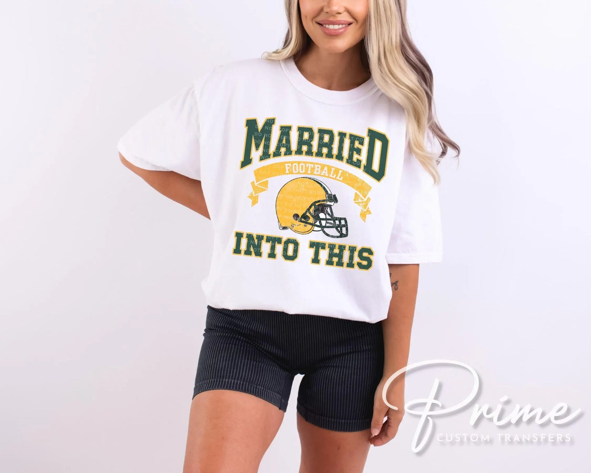 Green Bay Football DTF Transfer, Ready to Press, T-shirt Transfer, Heat Transfer, Direct to Film, Wisconsin, Wife Matching Married Into This
