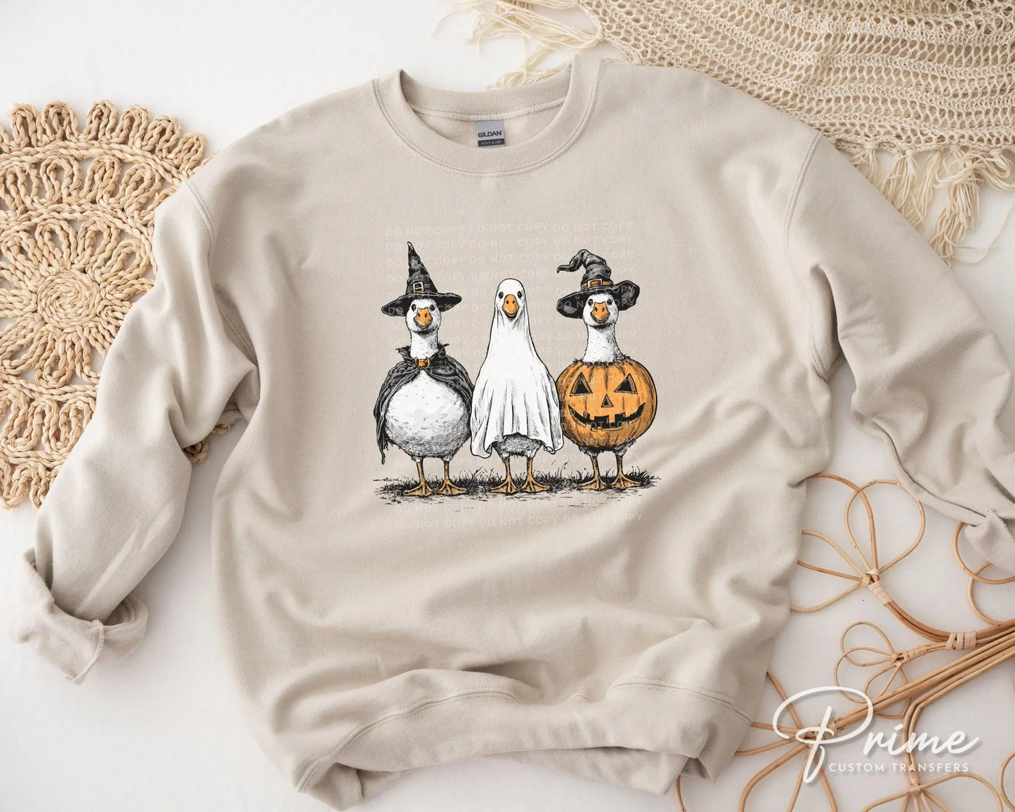 Halloween DTF Transfer, Ready to Press, Transfer, Heat Transfer, Direct to Film, Autumn, Skeleton, Spooky Season, Halloween Ghost Goose