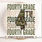 Fourth Grade DTF Transfer, First Day of School, Heat Transfer, Ready to Press, Direct to Film, Camo, Camouflage, 4th, First Day of School