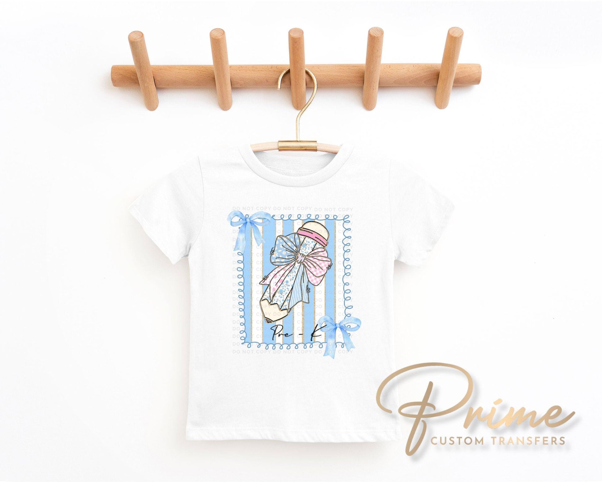 Coquette Pre K DTF Transfer, Ready to Press, T-shirt Transfer, Heat Transfer, Direct to Film, Back to School, Pencil Bow, Floral Preschool