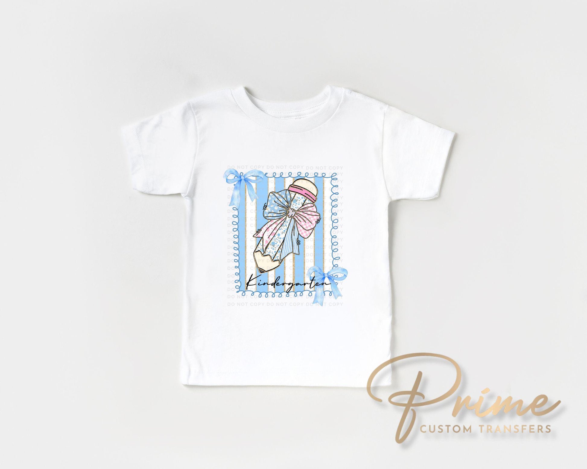 Coquette Kindergarten DTF Transfer, Ready to Press, T-shirt Transfer, Heat Transfer, Direct to Film, Back to School, Pencil, Floral, Bow
