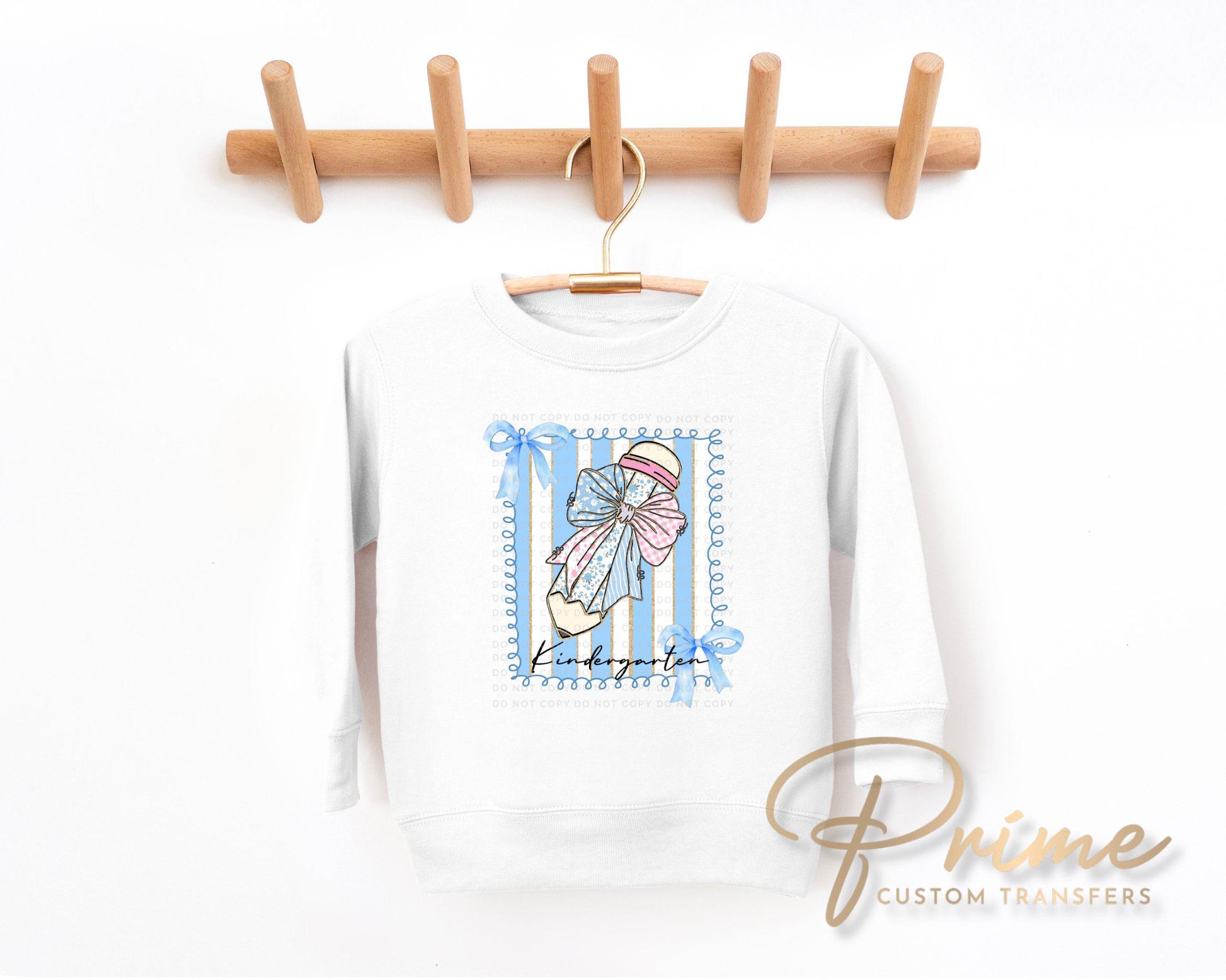 Coquette Kindergarten DTF Transfer, Ready to Press, T-shirt Transfer, Heat Transfer, Direct to Film, Back to School, Pencil, Floral, Bow