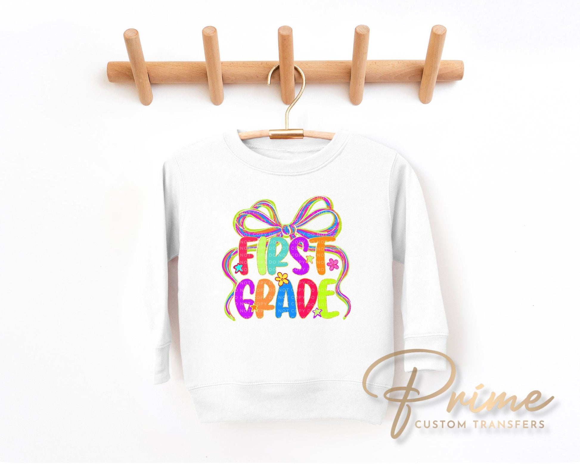 Coquette First Day of School DTF Transfer, Ready to Press, T-shirt Transfer, Heat Transfer, Direct to Film, Back to School Floral Pencil Bow