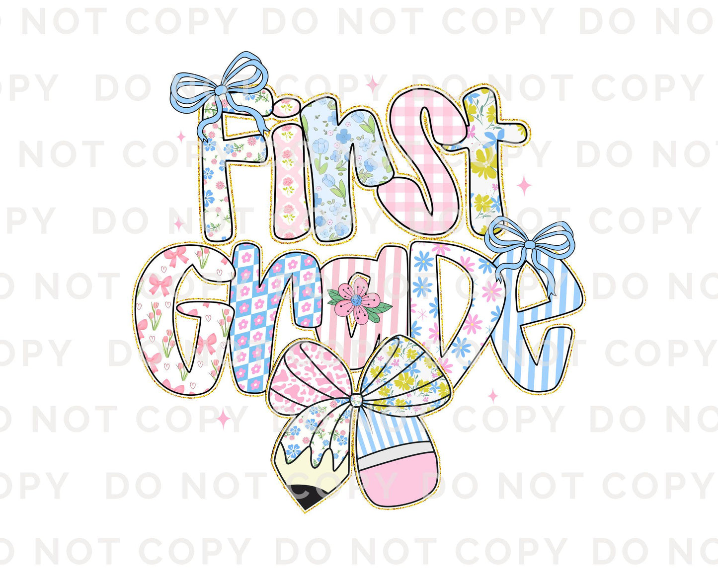 Coquette First Day of School DTF Transfer, Ready to Press, T-shirt Transfer, Heat Transfer, Direct to Film, Back to School, Girly, Preppy