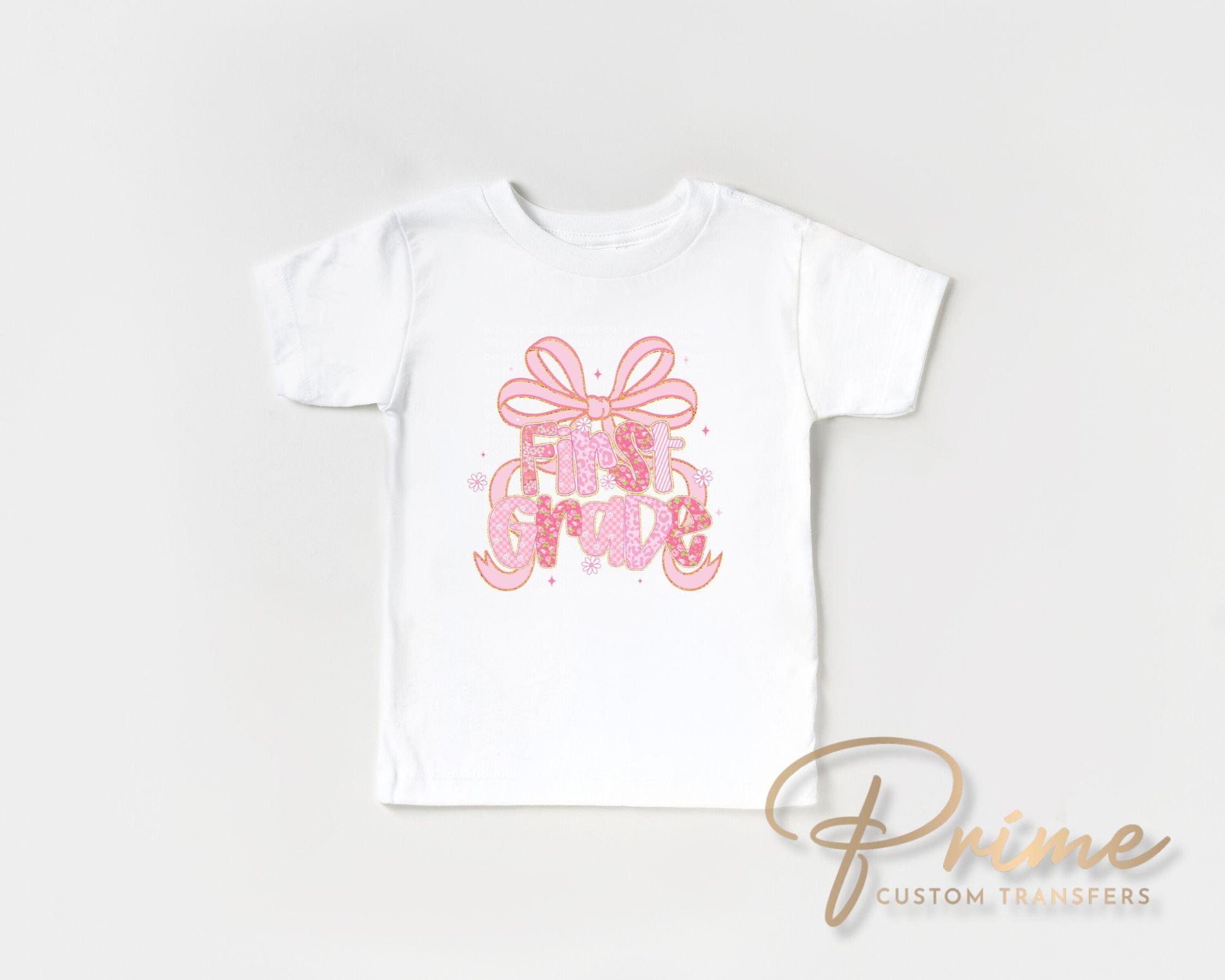 Coquette First Day of School DTF Transfer, Ready to Press, T-shirt Transfer, Heat Transfer, Direct to Film, Back to School, Girly, Preppy