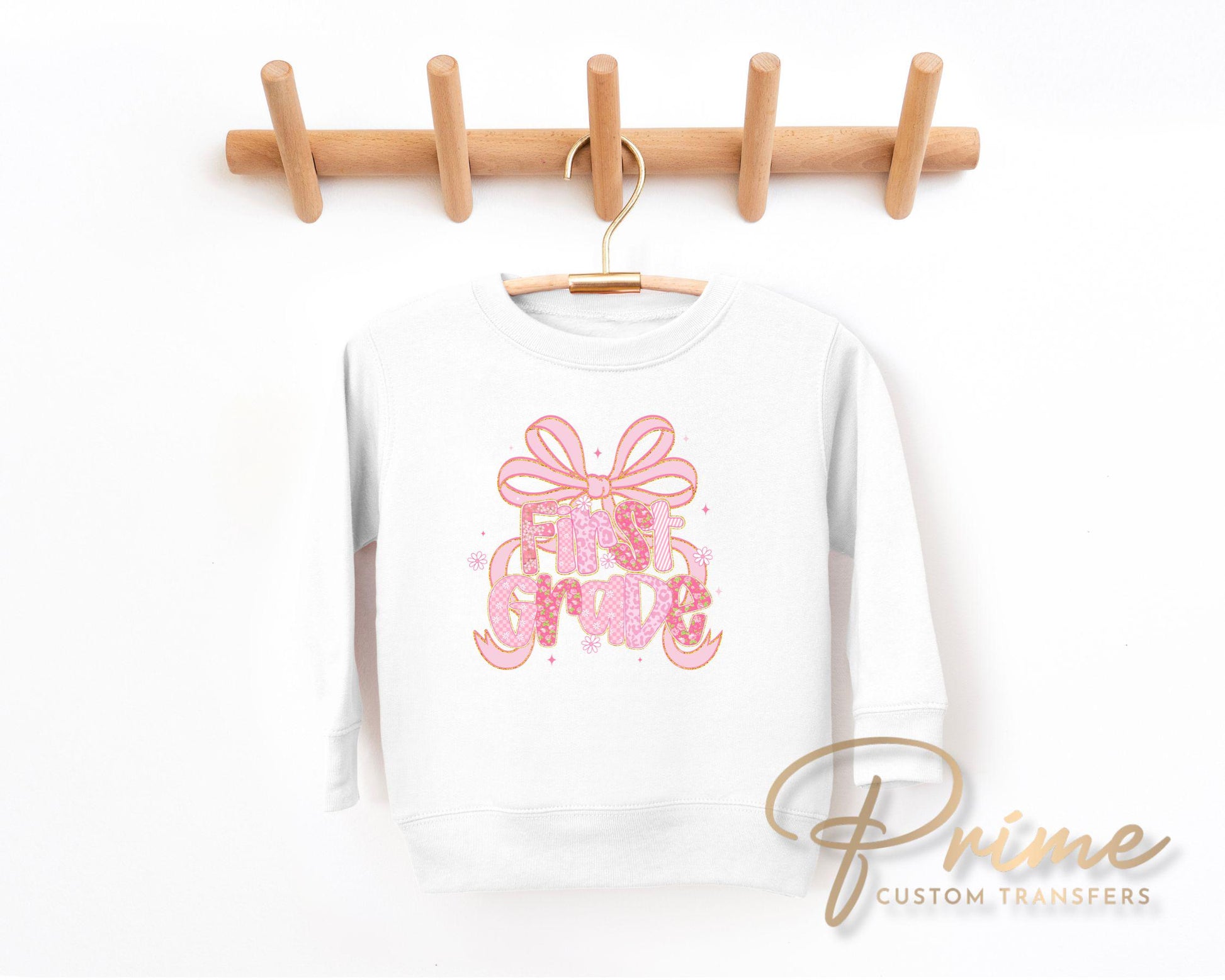 Coquette First Day of School DTF Transfer, Ready to Press, T-shirt Transfer, Heat Transfer, Direct to Film, Back to School, Girly, Preppy