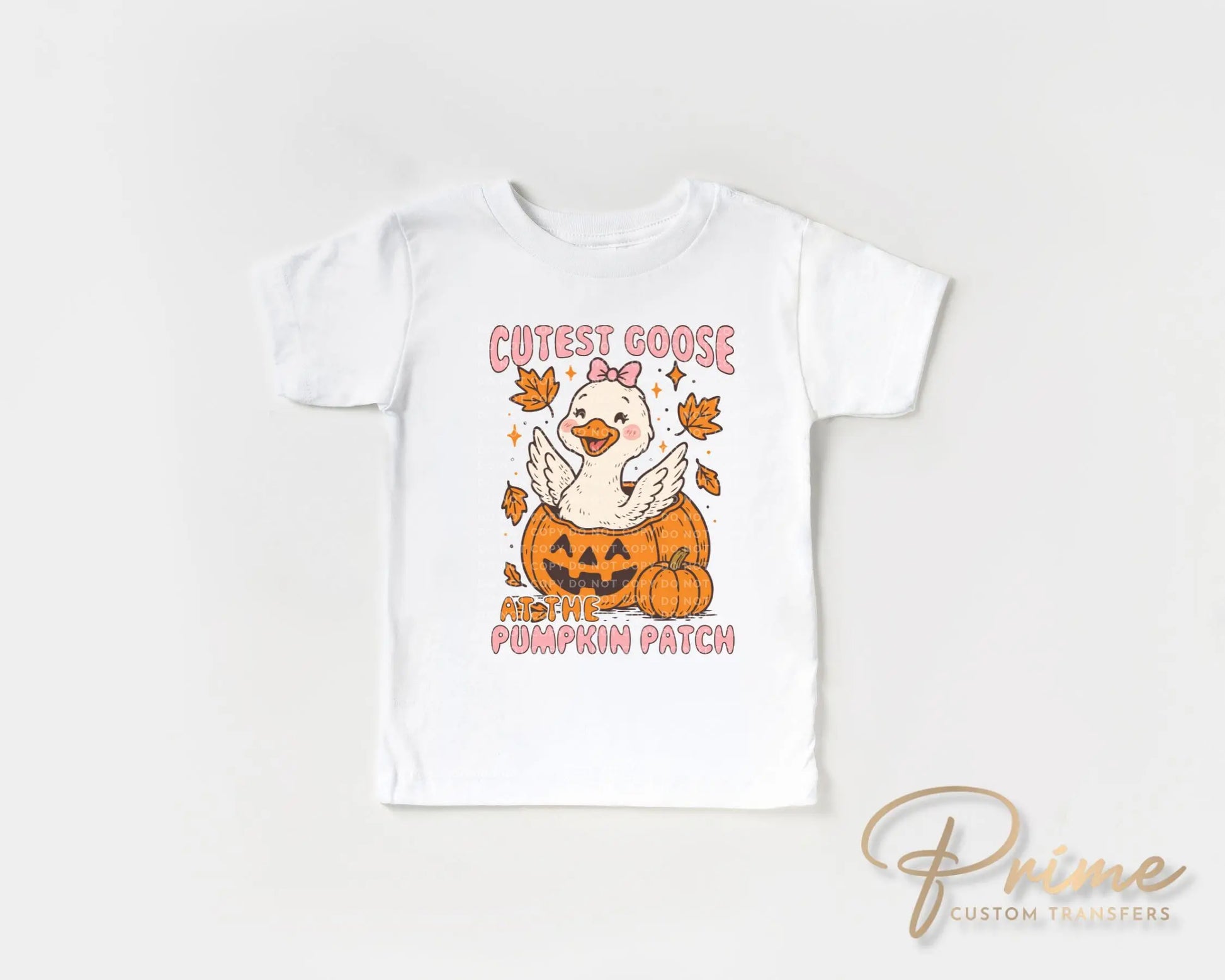 Fall DTF Transfer, Ready to Press, Heat Transfer, Direct to Film, Halloween, Trendy, Autumn, Leaves, Cutest Goose at The Pumpkin Patch