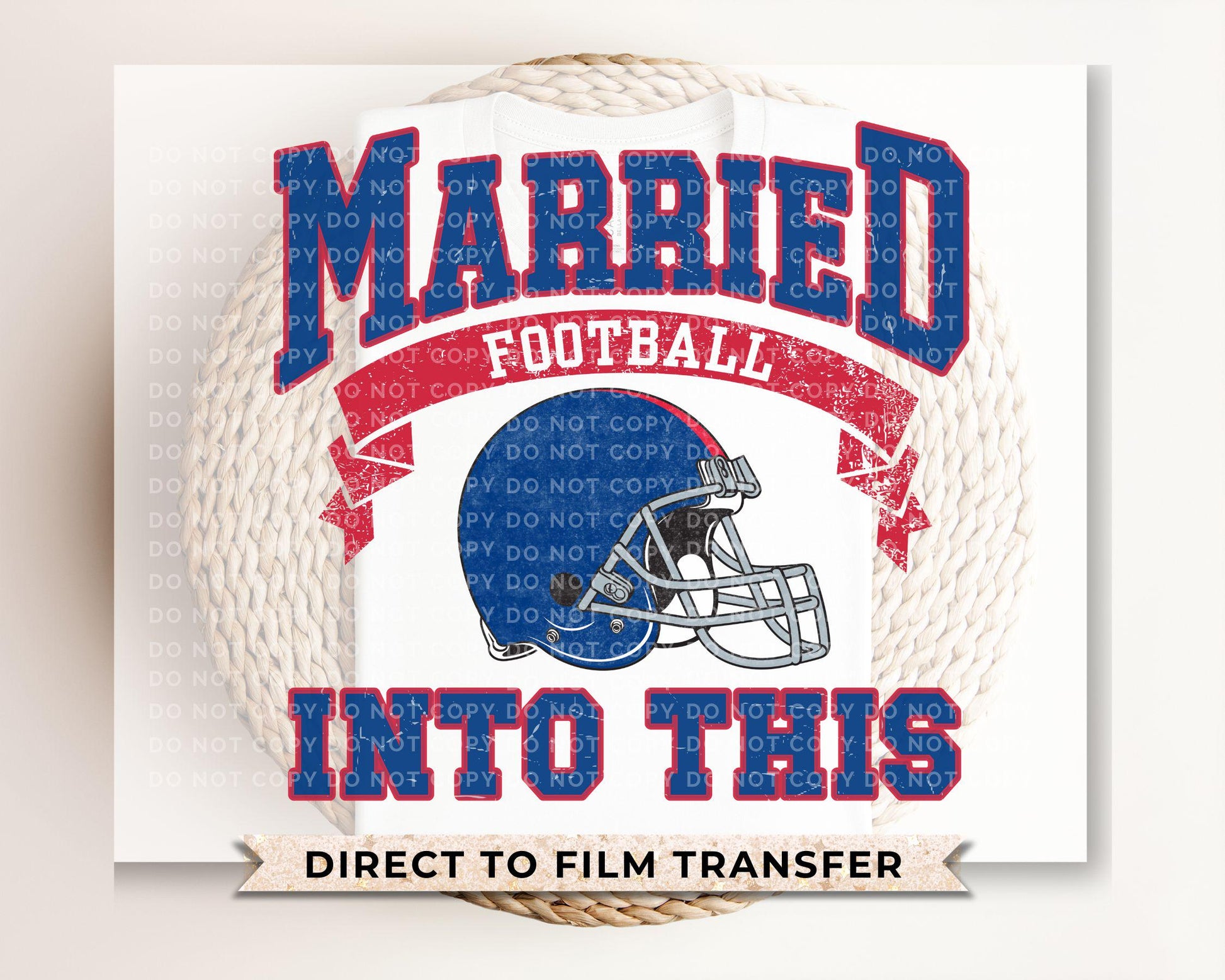 New York Football DTF Transfers, Ready to Press, T-shirt Transfers, Heat Transfer, Direct to Film, Sports, Wife Matching, Married Into This