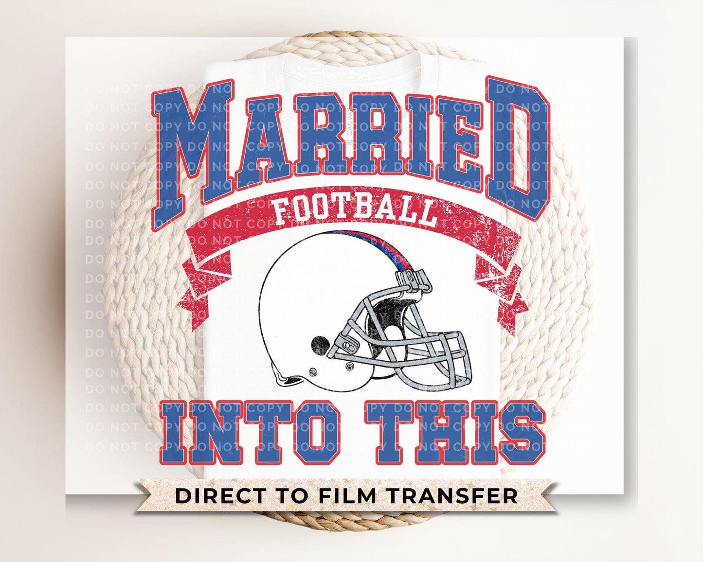 New York Football DTF Transfers, Ready to Press, T-shirt Transfers, Heat Transfer, Direct to Film, Sports, Wife Matching, Married Into This