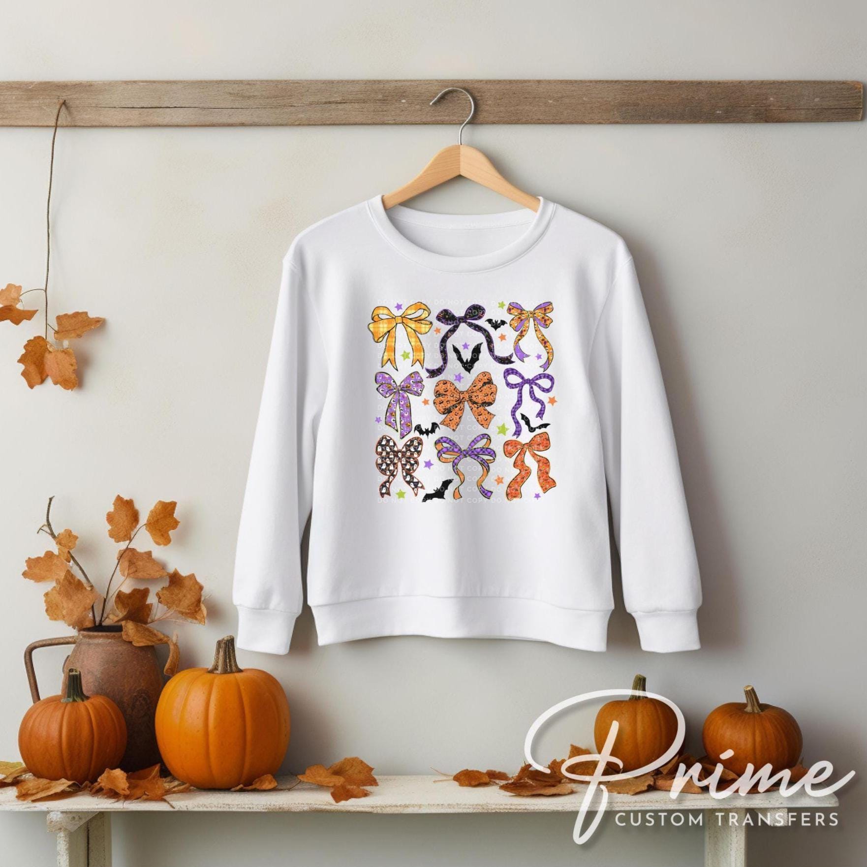 Fall DTF Transfers, Ready to Press, T-shirt Transfers, Heat Transfer, Direct to Film, Trendy, Spooky Season, Autumn, Coquette Halloween Bows
