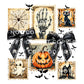 Halloween DTF Transfer, Ready to Press, T-shirt Transfer, Heat Transfer, Direct to Film, Trendy, Bow, Pumpkin, Spooky, Ghosts, Cat, Skeleton